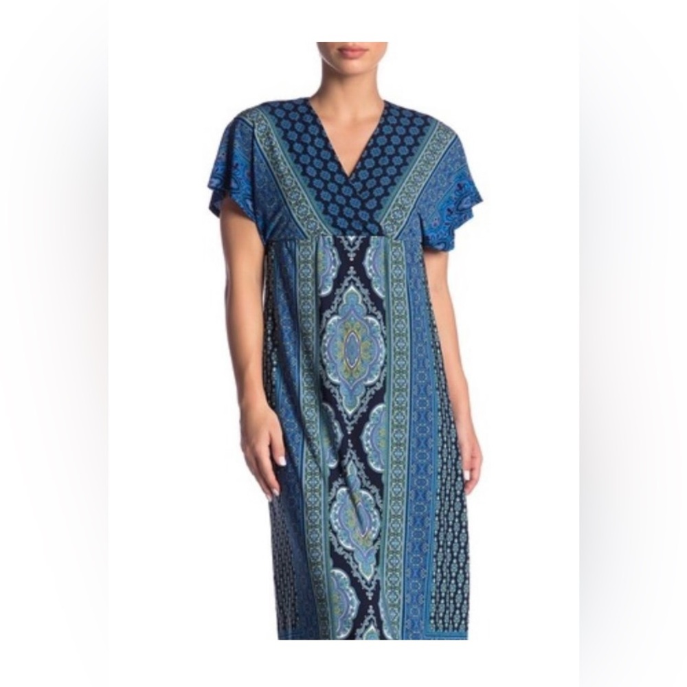London Times Navy Maxi Dress